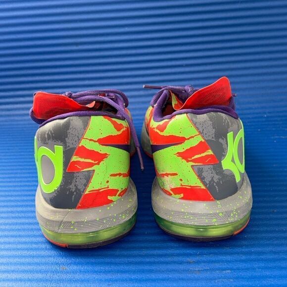 Size 11.5- Nike Kevin Durant VI 6 Energy Shoes Grey Electric Green 599424-008 main image 6